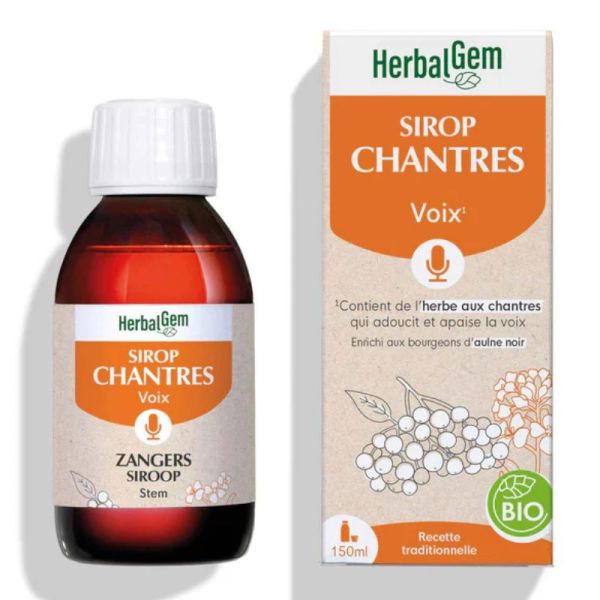 HerbalGem Sirop Chantres Voix enrouée Bio 150 ml