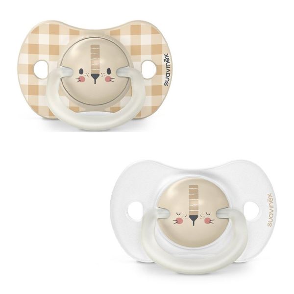 Suavinex Lot de 2 Sucettes SX Pro Night & Day Wild and Free lion Lion 6-18 mois