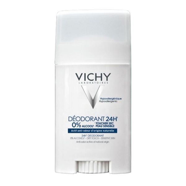 Vichy déodorant 24h toucher sec peau sensible stick 40 ml