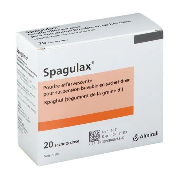 Spagulax poudre effervescente suspension buvable en 20 sachets-dose