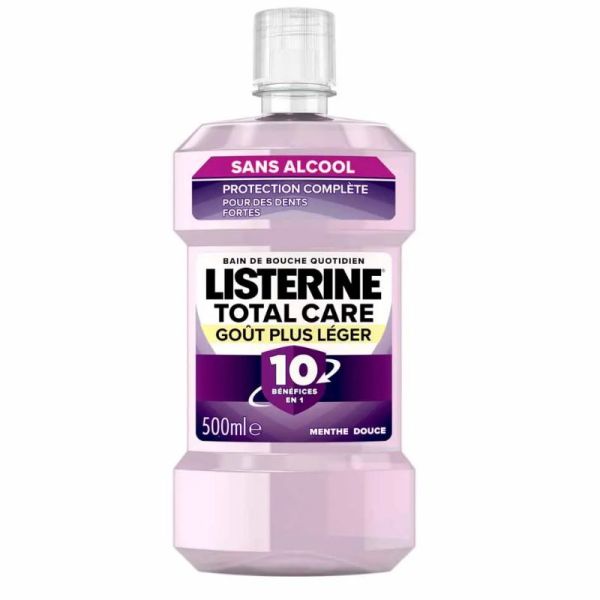 Total Care bain de bouche menthe douce goût plus léger 500ml