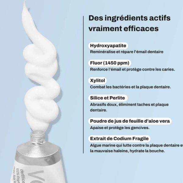 Myvariations dentifrice Hydroxyapatite 2% actifs Blancheur gel 75ml