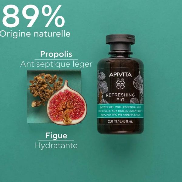 Apivita gel douche Refreshing Fig aux huiles essentielles 250ml