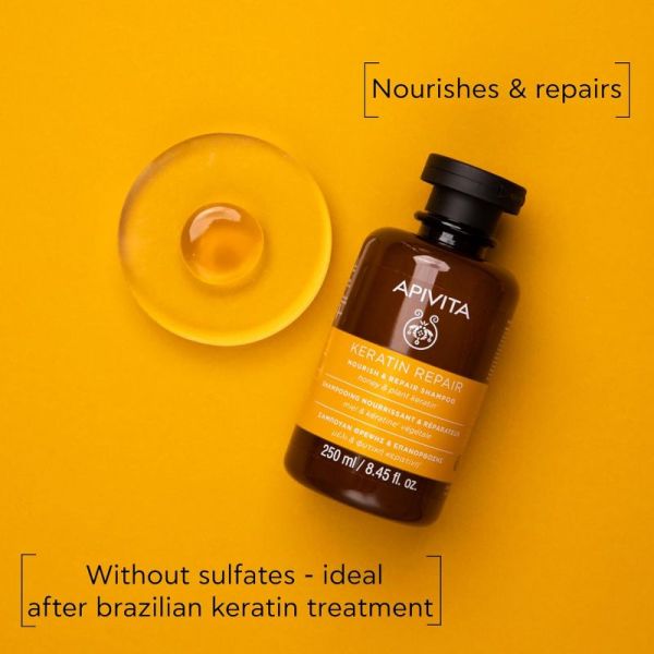 Apivita Keratin Repair après-shampoing nourrissant & réparateur miel & kératine végétale 150 ml