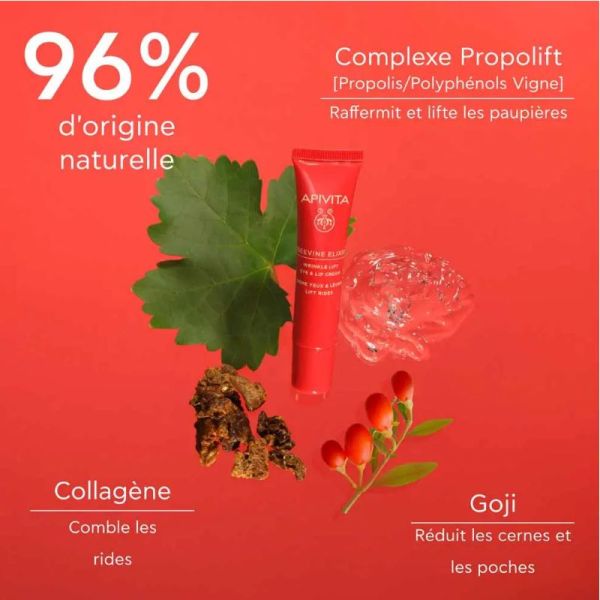 Apivita Beevine Elixir crème yeux et lèvres lift rides 15ml