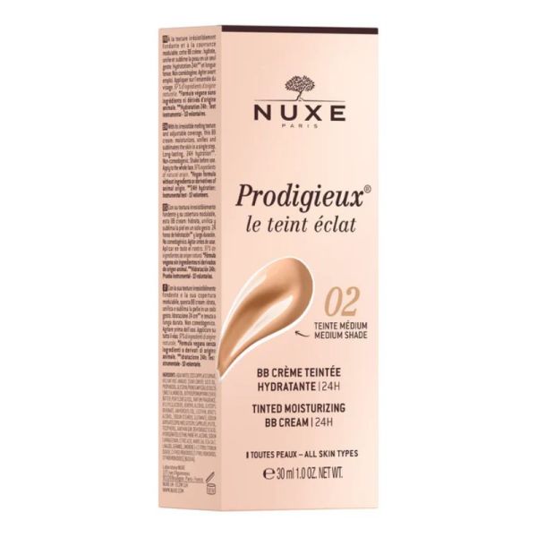 Nuxe Prodigieux BB crème teintée hydratante 02 teinte medium 30ml