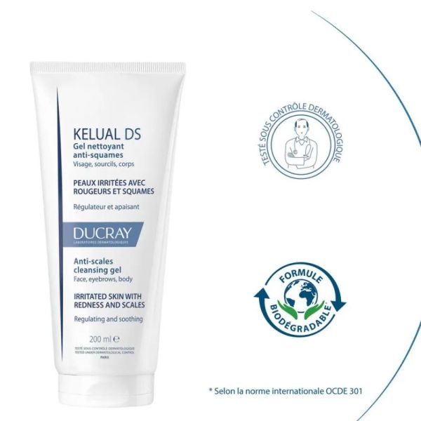 Ducray Kelual DS gel nettoyant anti squames 200ml