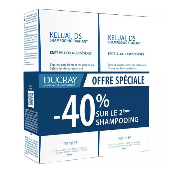 Ducray Kelual DS shampoing traitant 2x100 ml