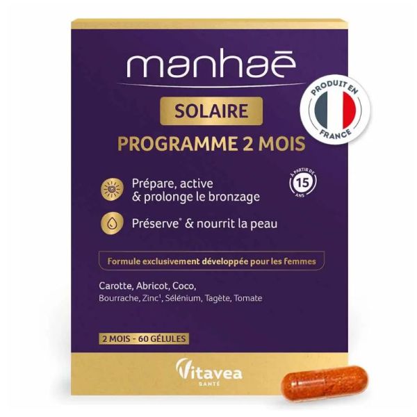 Manhaé Solaire cure de 2 mois 60 gélules
