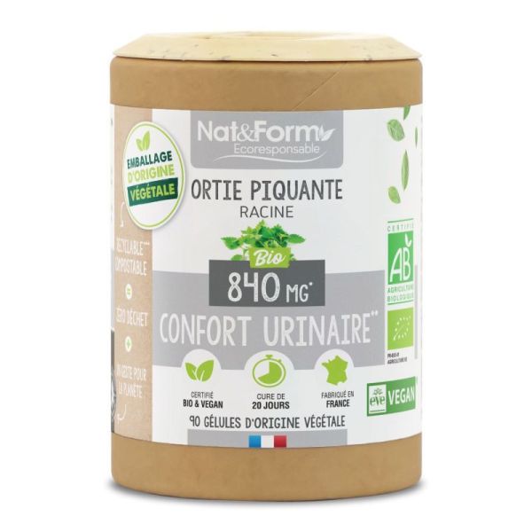 Nat&Form Ecoresponsable Ortie Piquante Racine Bio 90 Gélules Végétales