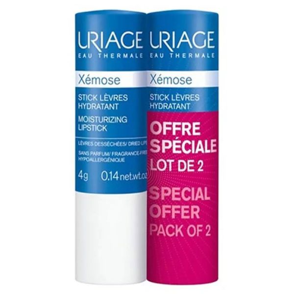 Uriage Xémose stick à lèvres hydratant 2x4g