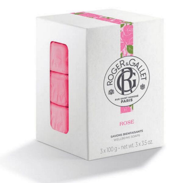 Roger & Gallet Rose  coffret 3 savons bienfaisants 3 x 100g