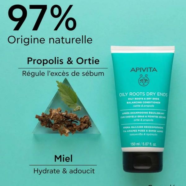 Apivita Après-shampoing pour racines grasses et pointes sèches 150ml