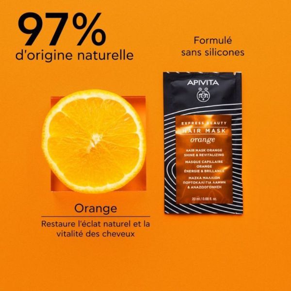 Apivita Express Beauty masque capillaire brillance er vitalité 20ml