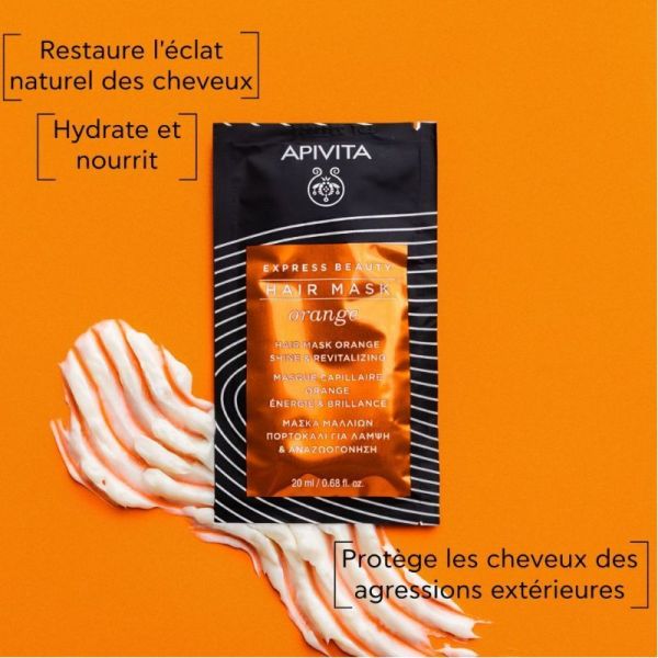 Apivita Express Beauty masque capillaire brillance er vitalité 20ml
