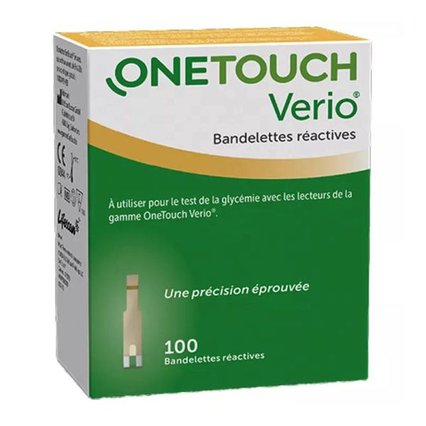 OneTouch Verio 100 bandelettes réactives