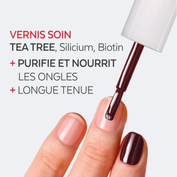 Poderm Color Care vernis à ongles soin et tea tree rouge noir 8ml