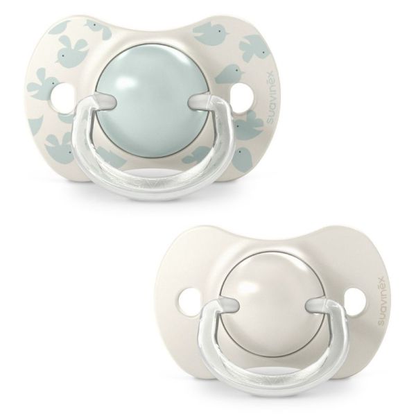 Suavinex Lot de 2 Sucettes Symétriques SX Pro Birdies Vert 6/18 Mois