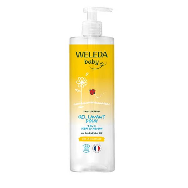 Weleda Baby gel lavant doux au calendula 2en1 sans parfum 400ml