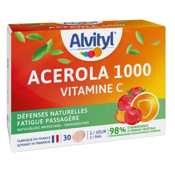 Alvityl Acérola 1000 Vitamine C 30 comprimés à croquer