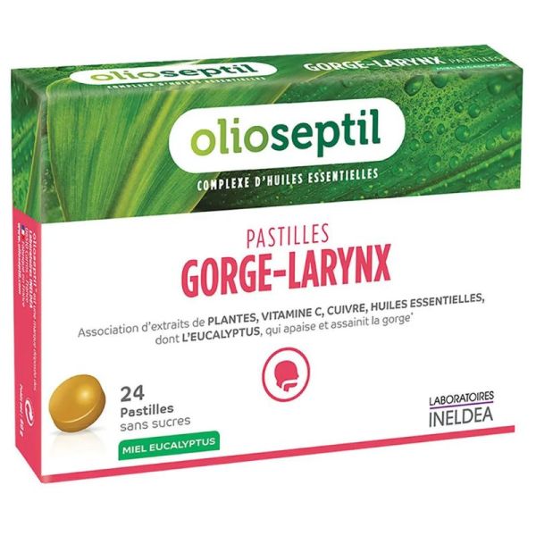 Olioseptil Gorge/Larynx Miel Eucalyptus 24 Pastille