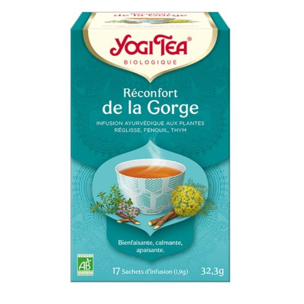 Yogi Tea Réconfort de la gorge infusion ayurvédique 17 sachets