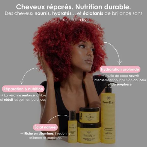 RoseBaie Masque Coco & kératine nutrition & hydratation 250ml
