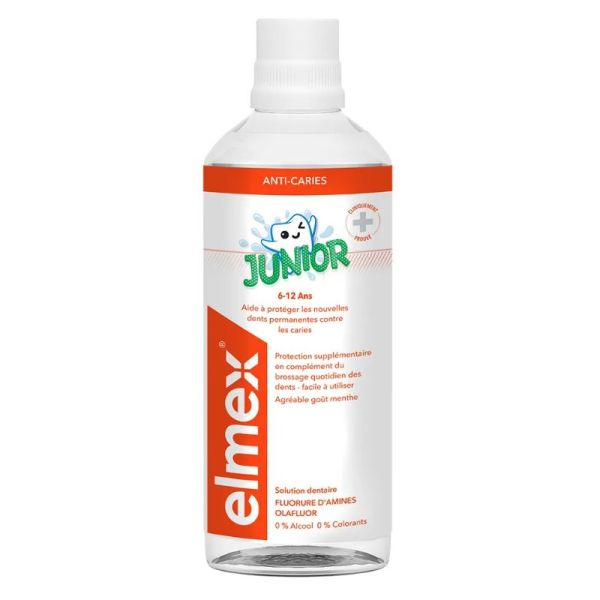 Elmex Junior solution dentaire contre les caries 6-12 ans 400ml