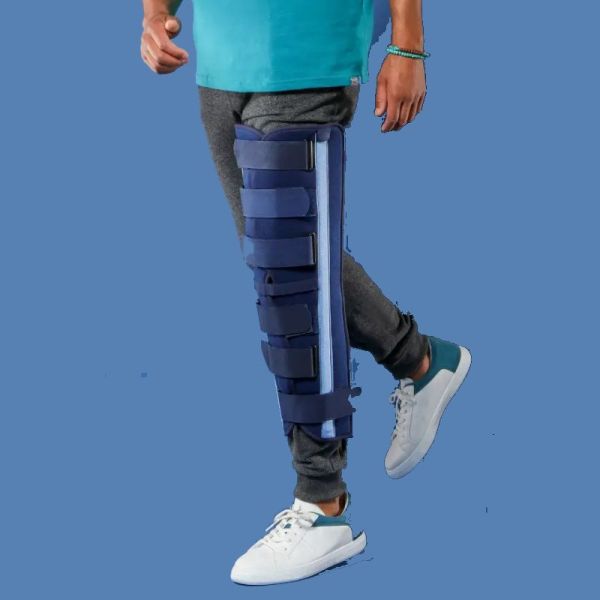 Thuasne Attelle Ligaflex Attelle d'immobilisation du genou 3 volets T4 Marine