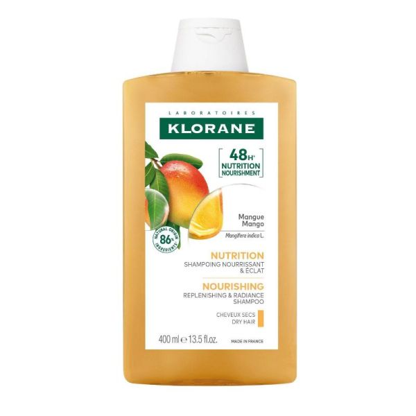 Klorane Mangue shampoing nutrition cheveux secs 400ml
