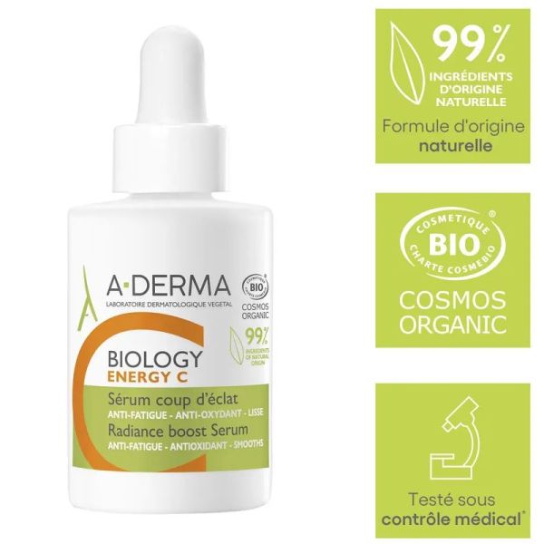 A-Derma Biology Energy C Sérum coup d'éclat 30ml