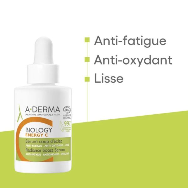 A-Derma Biology Energy C Sérum coup d'éclat 30ml