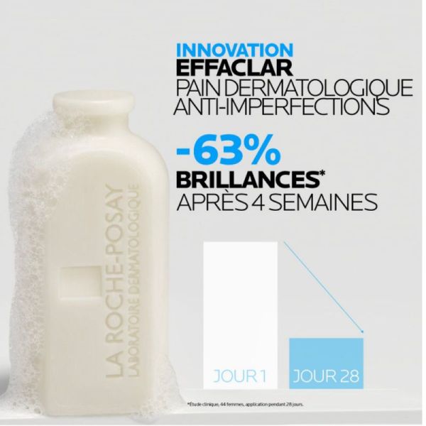 Roche Posay Effaclar pain dermatologique anti Imperfections 65g