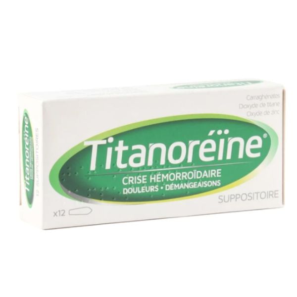 Titanoréine suppositoire hémorroïdes 12 suppositoires