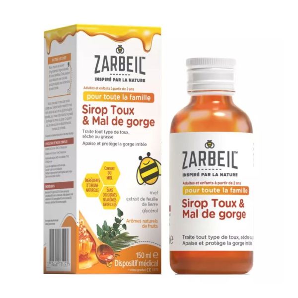 Zarbeil Toux et mal de gorge famille 150ml