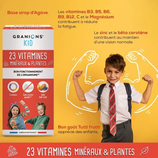 Granions Kid 23 vitamines enfants 125ml