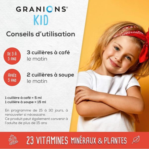 Granions Kid 23 vitamines enfants 125ml