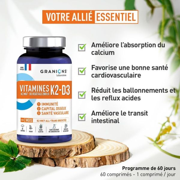 Granions Vitamines K2-D3 60 Comprimés