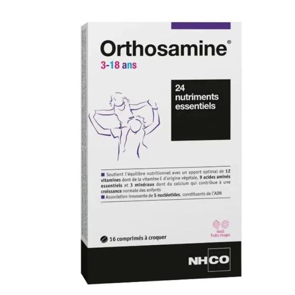Nhco Nutrition Orthosamine 3-18 ans 16 comprimés
