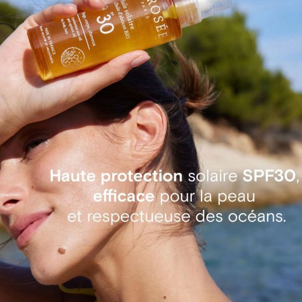 La Rosée huile solaire SPF30 abricot bio 150ml