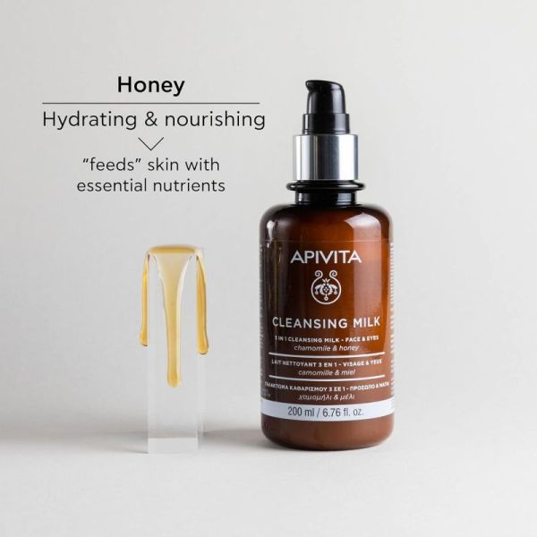 Apivit Cleansing Milk lait nettoyant 3 en 1 visage et yeux 200ml