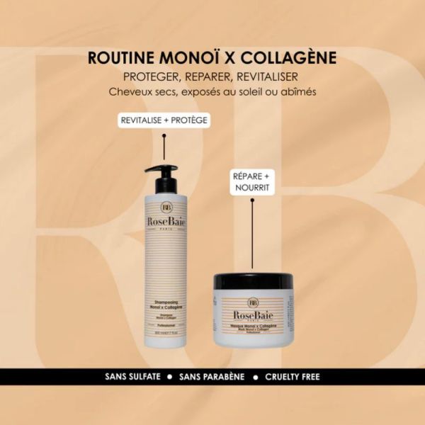 RoseBaie masque Monoï & collagène protection & revitalisation 500ml