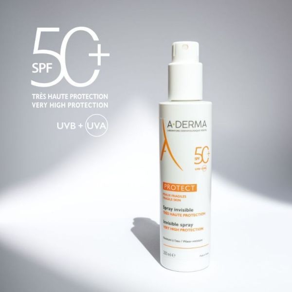 A-Derma Protect spray solaire invisible SPF50+ 200ml