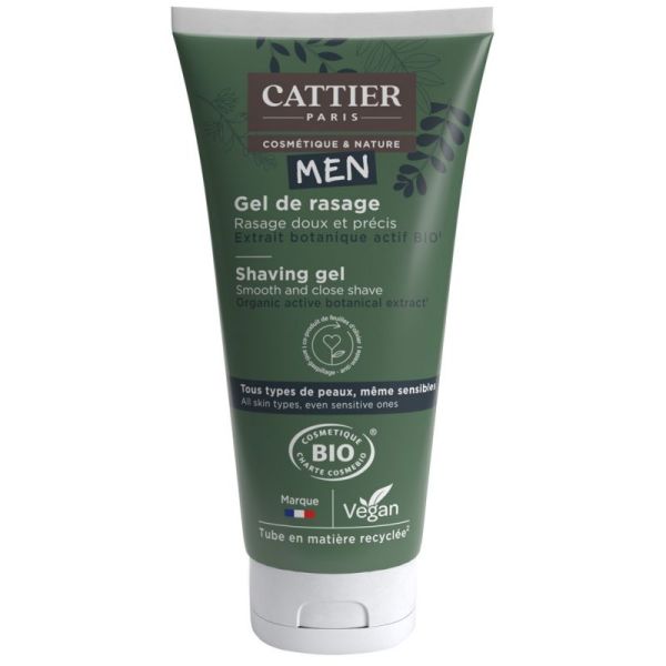 Cattier Men gel de rasage Bio 150 ml
