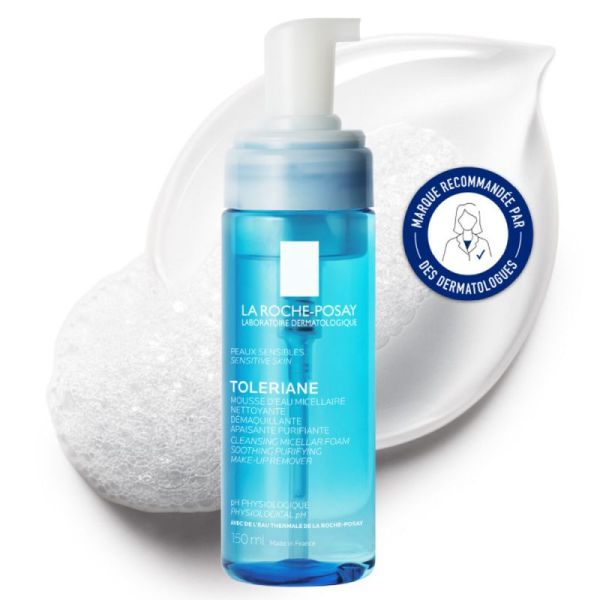 Roche Posay Tolériane mousse d'eau micellaire nettoyante démaquillante 150ml