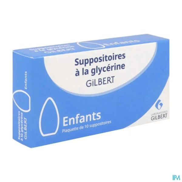 Gilbert suppositoire glycerine enfant 10 suppositoires