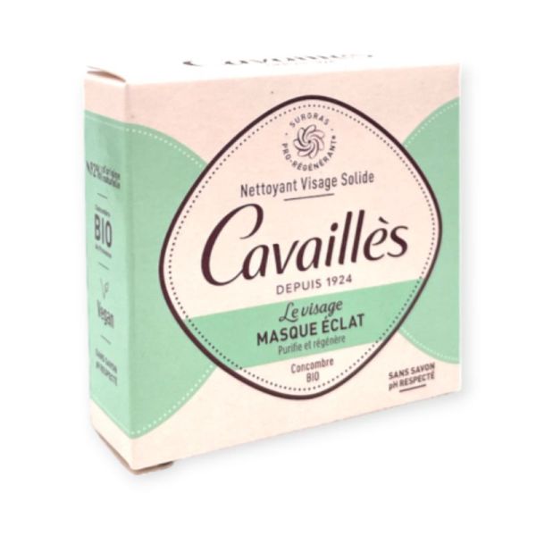 Cavaillès Nettoyant visage solide masque éclat 70g