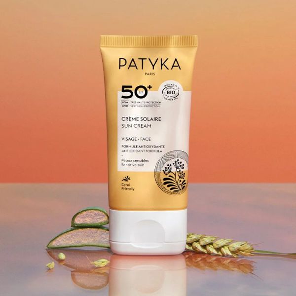 Patyka crème solaire visage spf50+ bio 40ml