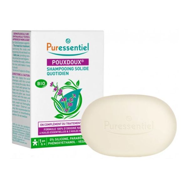 Puressentiel Pouxdoux Shampoing Solide Quotidien Bio 60 g