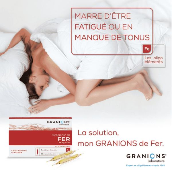 Granions Fer oligoéléments 30 ampoules buvables